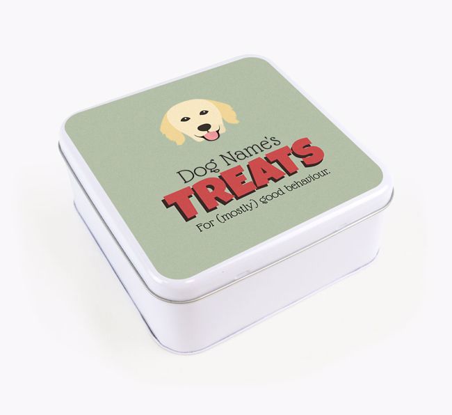 Personalised Retro Design Square Tin for your {breedFullName}